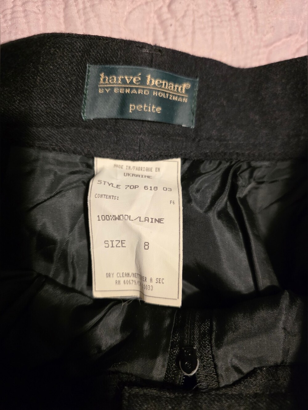 Harve Benard Dark Grey High-Rise Tailored Trousers - Picture 5 of 5
